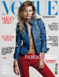 超模艾迪塔·维尔珂薇楚泰(Edita Vilkeviciute)穿香奈儿(Chanel)服饰登上《Vogue》杂志西班牙版2013年1月号封面，摄影师帕特里克·德马舍利耶(Patrick Demarchelier)掌镜