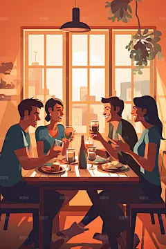 啤酒聚餐美食畅饮插画下载_PNG格式_编号网红酒吧打卡喝酒干杯庆祝扁平风插画
170992010000070-致图网