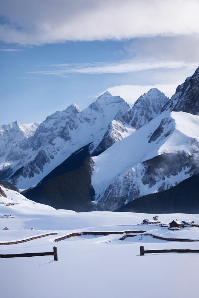 冰山美景雪地风景雪山风景摄影图