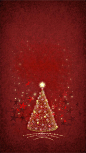 红底圣诞树h5背景