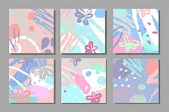 水彩水墨彩色涂鸦色块图案背景矢量化妆品包装AI素材设计 (4)