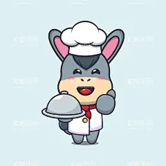 厨师驴  - 源文件下载【酷图网】酱驴肉,卡通驴,驴厨师,毛驴,可爱驴,驴肉,驴宝宝,驴大师