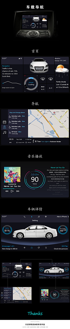 设计元素Online采集到(原创)车载导航设计