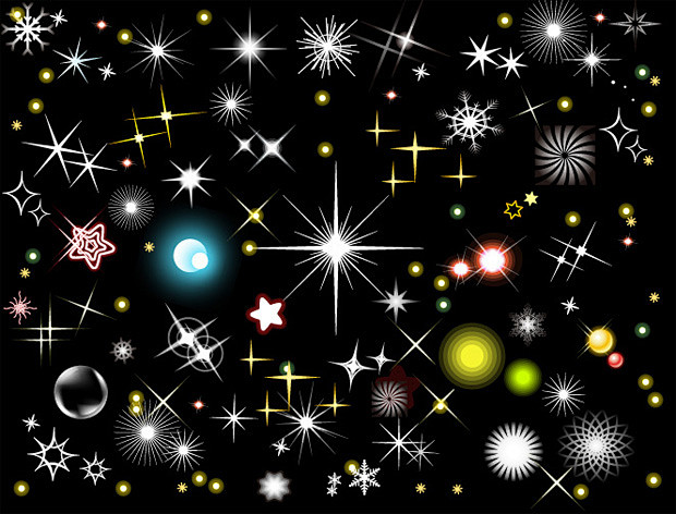 多样式闪光星星元素矢量素材
PS笔刷版（...