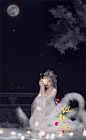 白狐殇影楼拍照写真女古装主题性感古风超仙白色汉服演出走秀服装-淘宝网
