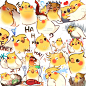 P062|PNG免抠日系可爱黄色卡通小鹦鹉表情包图片手账贴纸设计素材-淘宝网
