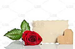 红玫瑰情人节和空白礼品卡