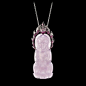 Pendant in luscious pale lavender jade. Halo of flames with, I think, diamonds and rubies.: 