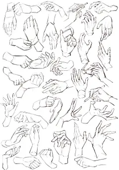手部画法参考#绘画素材##绘画参考#​​​