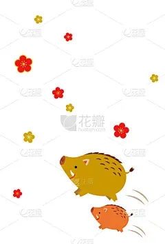 新年前夕,模板,公猪,圣伯纳犬,贺卡,可爱的,传统,一月,十二生肖,简单