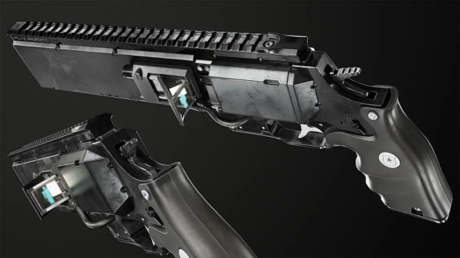 赛博朋克风警用手炮