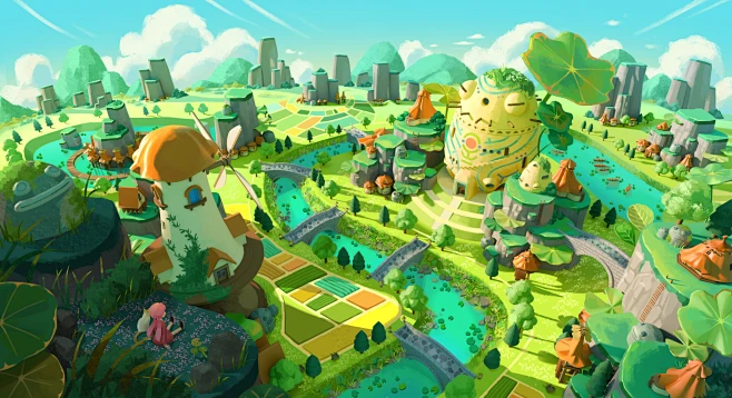 Frog Town-花瓣网