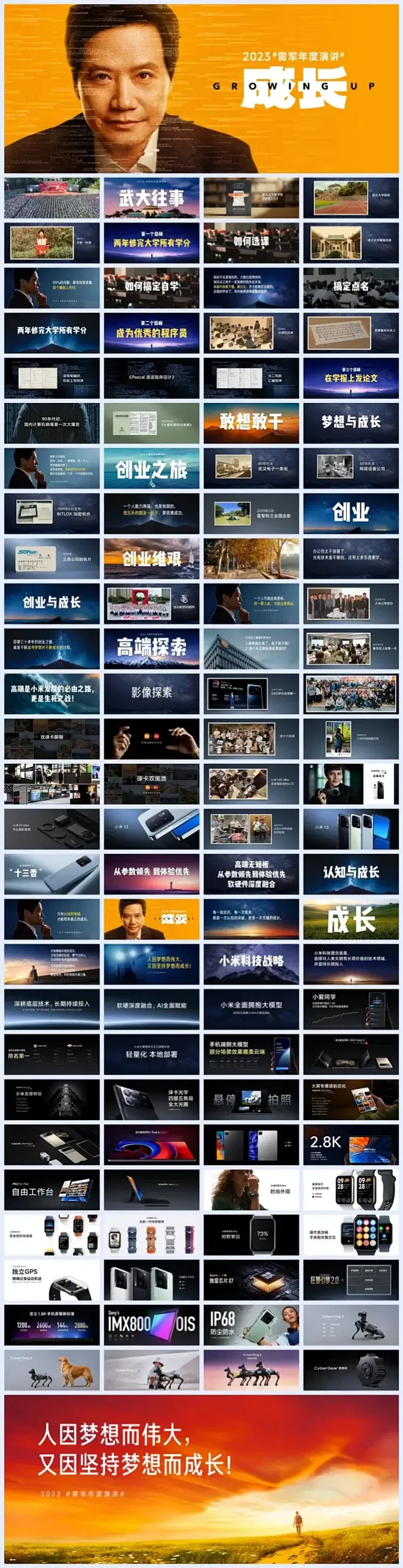 2023雷军年度演讲《成长的经历和感悟》...