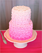 别样的甜蜜 渐变色婚礼蛋糕-来自时尚新娘客照案例 |婚礼时光