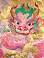 中式金箔龙｜龙华富贵