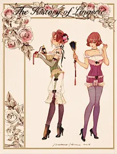 不同时期服装/内衣 的变化过程  画师：マツオヒロミ/ティアゆ18a ​​​​
