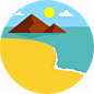 beach, island, landscape, ocean, summer, tourism, travel icon