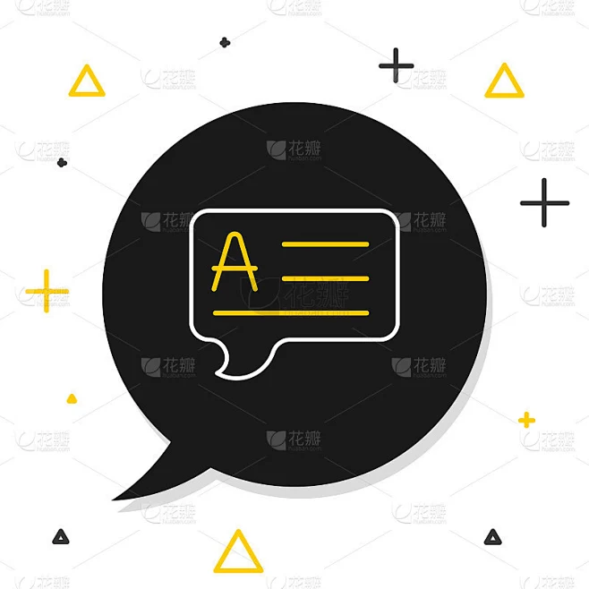 Line Speech气泡与Answer图标孤立在白色背景上。常见问题的迹象。聊天语音气泡和图表。色素材-花瓣网
