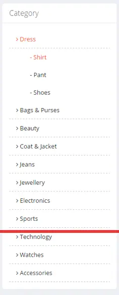 Product list