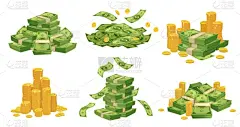 绘画插图,卡通,黄金,矢量,绿色,叠,布置