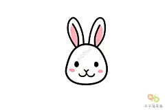 小兔子简笔画_动物头像简笔画 : 小兔子简笔画