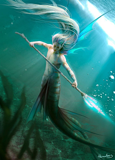 【元素·人鱼】-花瓣网|陪你做生活的设计师 | 孤岛的画的照片 - 微