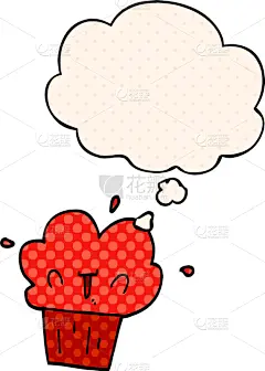 纸杯蛋糕,卡通,对话气泡框,漫画书,可爱的,书,蛋糕,图像,艺术,性格