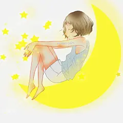 月亮上的小孩治愈温馨小清新元素图片大小2000x2000px 图片尺寸3.48 MB 来自PNG搜索网 pngss.com 免费免扣png素材下载！卡通手绘#女孩#温馨#小孩#小清新#元素#月亮#治愈#