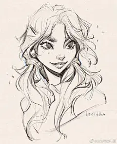 人物插画线稿~ by... - @大神手绘作品的微博 - 微博