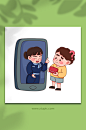 客服卡通防电信诈骗宣传科普插画-众图网