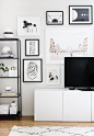 How-to-hang-a-TV-gallery-wall