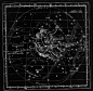 1829年圣彼得堡天文学家Kornelius Reissig绘制的星座图，星座用神话人物和动物作为代表，这是俄罗斯最早的星座图。