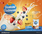 其中包括图片：Oatmeal Ad Milk Splashing Mixed Berries Stock Vector (Royalty Free) 642327187 | Shutterstock