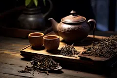 茶壶茶叶图片摄影图