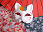 cosplay夏目友人帐猫老师面具 和风纸浆猫面具-淘宝网
