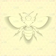 蜂蜜,图像,华丽的,折纸工艺,杯垫,食品,蜜蜂,花,剪影