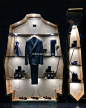 Think about your windows, too! Salvatore Ferragomo uses shape (in addition to merchandising) to create something eye catching. #WindowDisplay #Merchandising #Retail: 