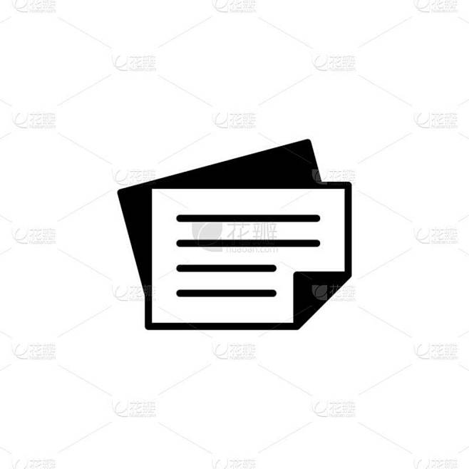 备注、记事本、笔记本、备忘、日记、纸张实线图标矢量图解图标模板.适用于多种用途.
