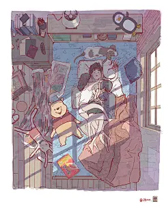 小县城的美好夏天 ​​​-插画-绘画-手绘-板绘-ins：oheat01
