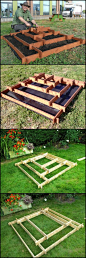 How To Make A Slot Together Pyramid Planter  http://diyprojects.ideas2live4.com/uyt8  Pyramid planters are great for growing various plants especially if you don’t have a lot of space in your garden or yard.  It’s very easy and cheap to make as it’s made 