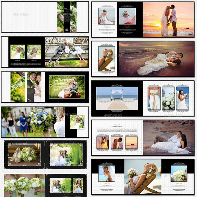 02婚纱照相册ID模板/写真杂志排版/杂...