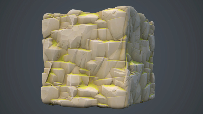 Stylized Rock Cliff,...