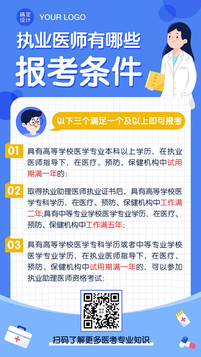 执业医师考证医疗考试科普知识