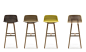 minimalist design bar stool KUSKOA by Jean Louis Iratzoki Alki