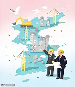 和平信鸽 南北合作 朝鲜韩国 人物插图插画PSD5 人物插画 情感关怀