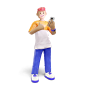 with phone