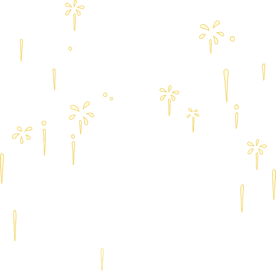 三八妇女节复古线描插画-烟花