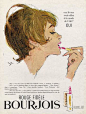 60年代的化妆品广告海报，极具艺术感又充满想象空间。