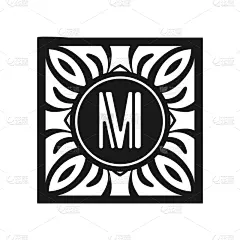 极简构图,印有花压字品牌,Art Deco风格,几何形状,华贵,信函,直的,模板,现代