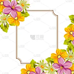 美丽的框架为你的文字从花。用于设计明信片，问候，生日邀请，婚礼，情人节，派对，节日，庆典。